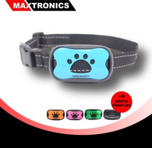 MAXTRONICS™ Anti-blafband 7 niveaus - Incl. 2 batterijen en 5 gekleurde frontjes - Trainingsband – Opvoedingshalsband