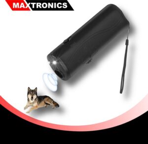 MAXTRONICS™ Diervriendelijke Ultrasone Anti-Blaf Apparaat - Alternatief Anti-Blafband - Inclusief 9V batterij - Zwart