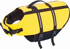 Nobby hondenzwemvest met handlus - geel - maat m - 35 cm