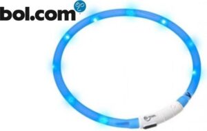 LED Honden Halsband - VEILIGHEID - USB OplaadBaar - Geen Batterijen nodig - Blauw 20 - 70 CM - Cadeautip