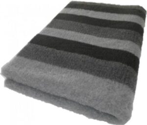 Topmast Vetbed - Hondendeken - Benchmat -puppykleed dierenmat - Stripes grijs Anti-Slip - 150x100 cm machinewasbaar