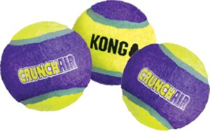 Kong hond Crunch-air tennisbal, medium net a 3 stuks