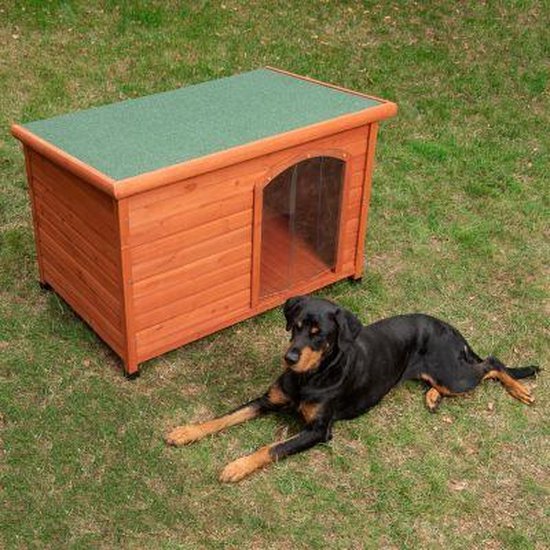 GOPLUS Hondenhok voor buiten, huisdierhok van kunststof voor honden en