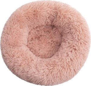 BEESSIES® donut hondenmand - hondenkussen 100 cm - wasbare hoes - poeder roze