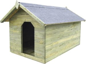 Hondenhok met opklapbaar dak FSC geïmpregneerd grenenhout