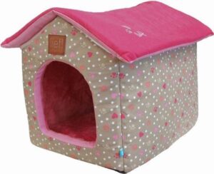 Lief! Huis Girls - Hondenmand - Beige-Roze - 52 x 45 x 41 cm