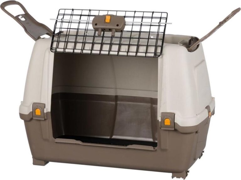 Ferplast Hondenbench CLIPPER 7, IATA Goedgekeurde Hondenreisbench, Grote Hondendrager max. 60 kg, Huisdierenbench voor Vliegtuig, Auto, Trein, 105 x 75 x h 79 cm, Stalen Deur, Veilige Sluiting Ferplast Hondenbench CLIPPER 7, IATA Goedgekeurde Hondenreisbench, Grote Hondendrager max. 60 kg, Huisdierenbench voor Vliegtuig, Auto, Trein, 105 x 75 x h 79 cm, Stalen Deur, Veilige Sluiting