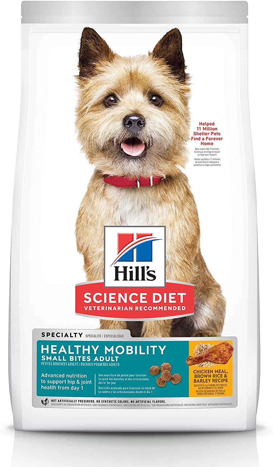 Hill's Science Dieet Gezonde Mobiliteit Kleine Hapjes, Kip maaltijd & Bruine Rijst Recept