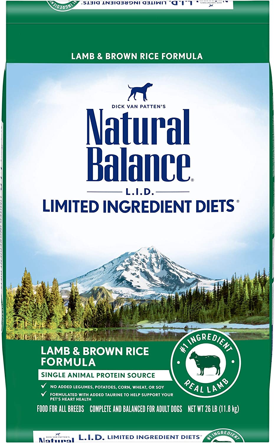 Natural Balance Limited Ingredient Dieet | Klein ras volwassen droog hondenvoer lam en bruine rijst