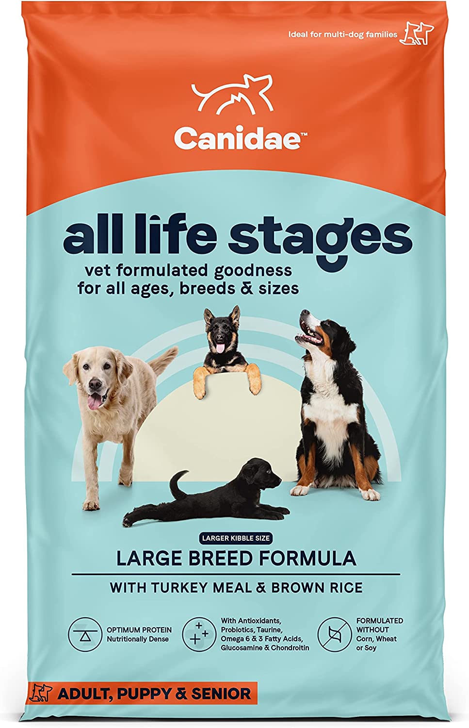 Canidae All Life Stages Premium Droog Hondenvoer Kalkoenmeel en Bruine Rijst Formule